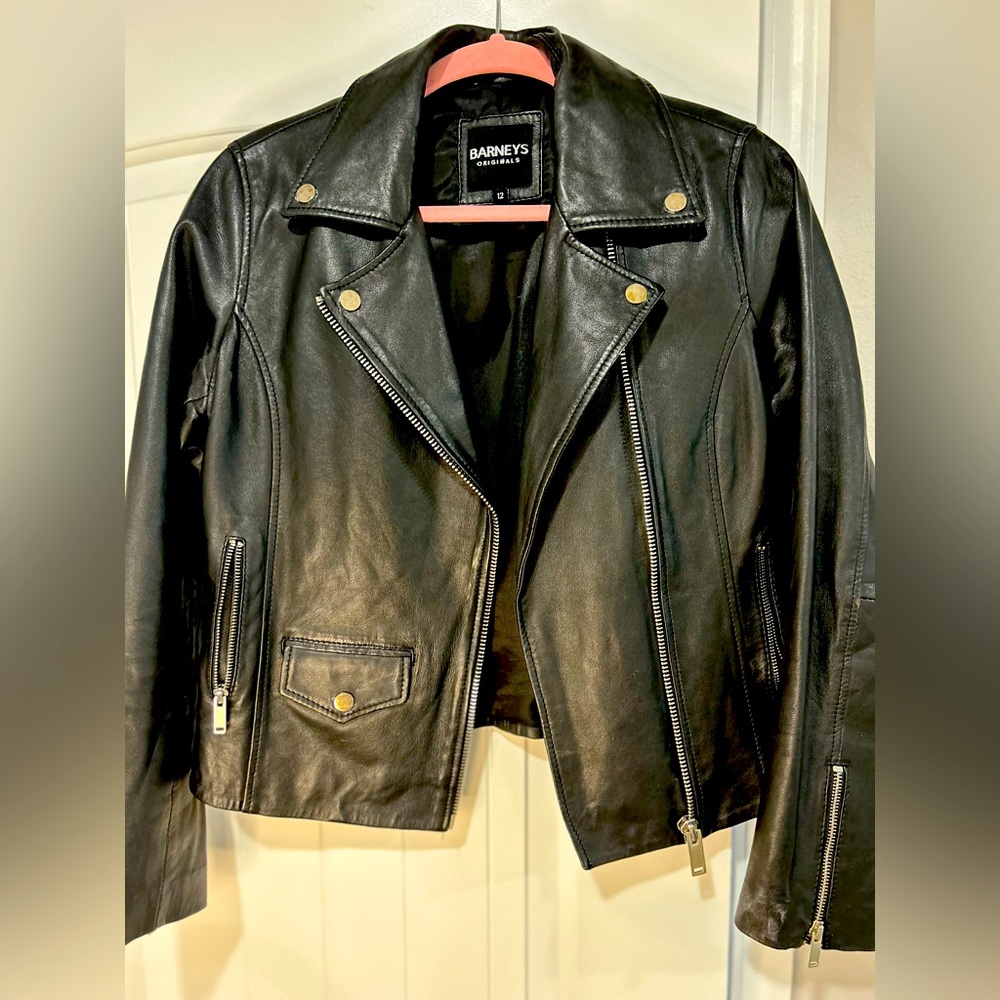 Barney’s Original Crop Leather Jacket